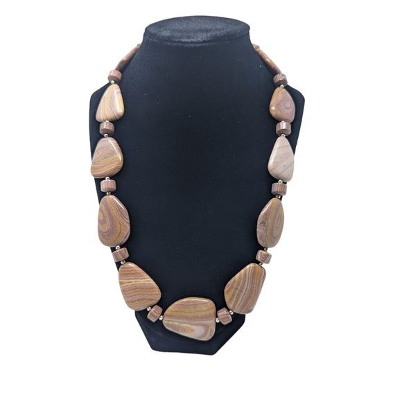 Mine Finds by Jay King Desert Rose Trading Stone Necklace with Sterling Silver